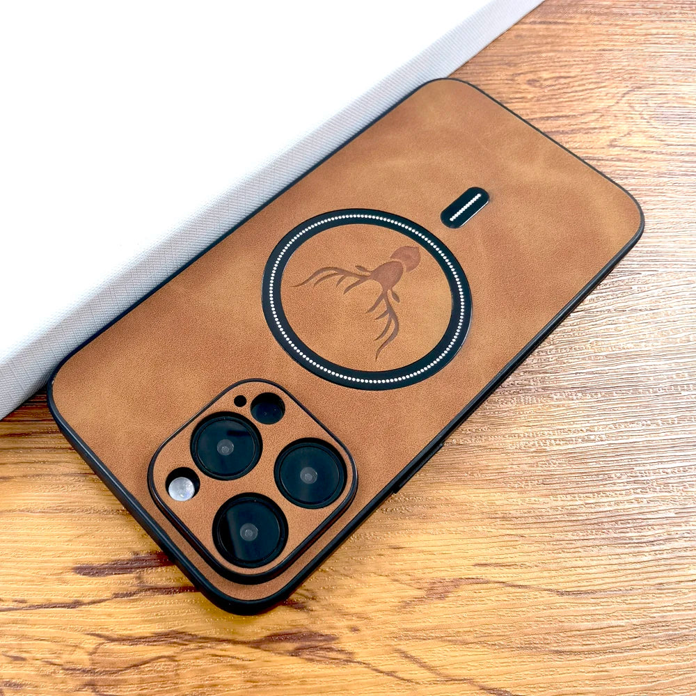 Luxury Deer Leather MagSafe Case
