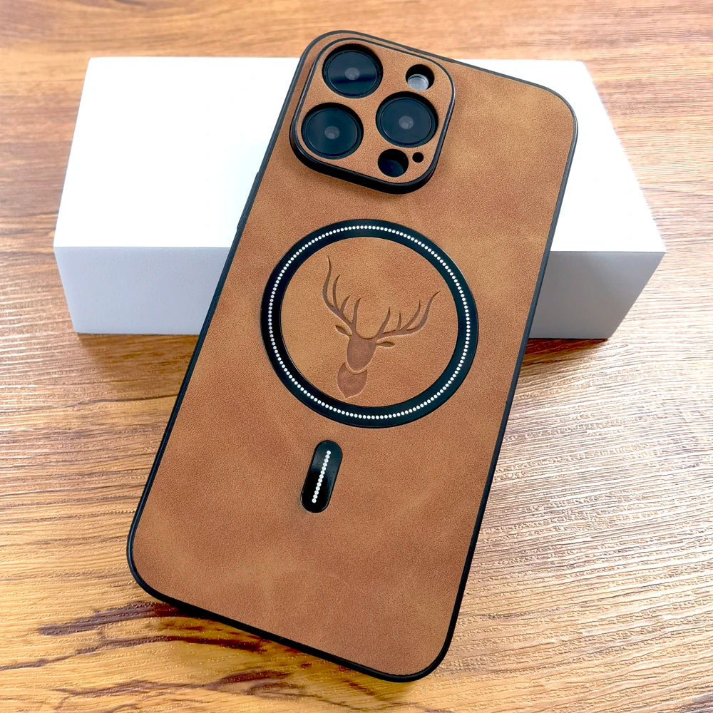 Luxury Deer Leather MagSafe Case